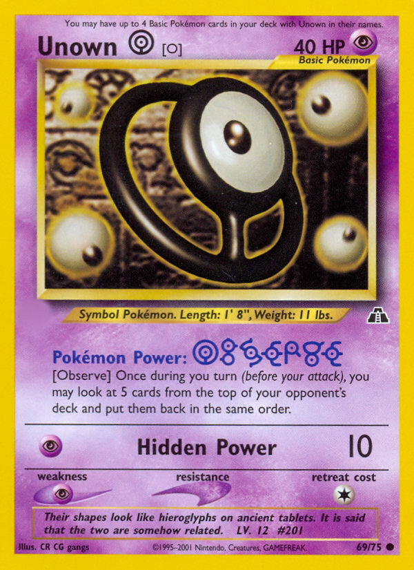 Unown [O] (69/75)  - Neo Discovery Unlimited