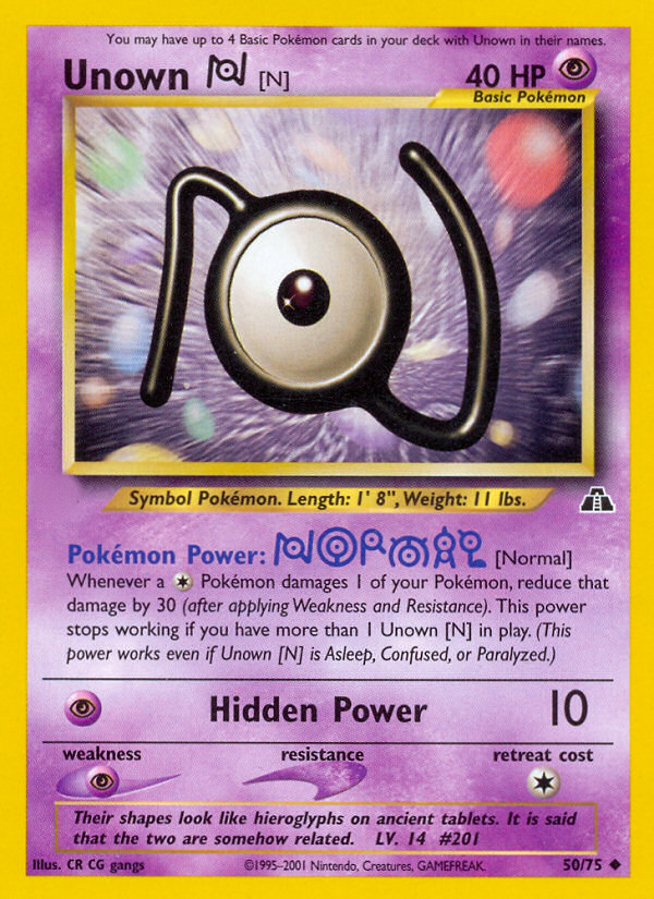Unown [N] (50/75)  - Neo Discovery Unlimited