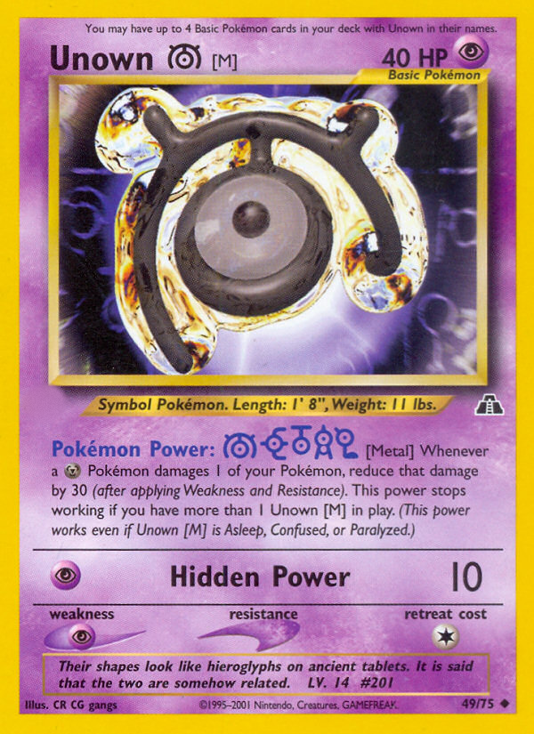 Unown [M] (49/75)  - Neo Discovery Unlimited