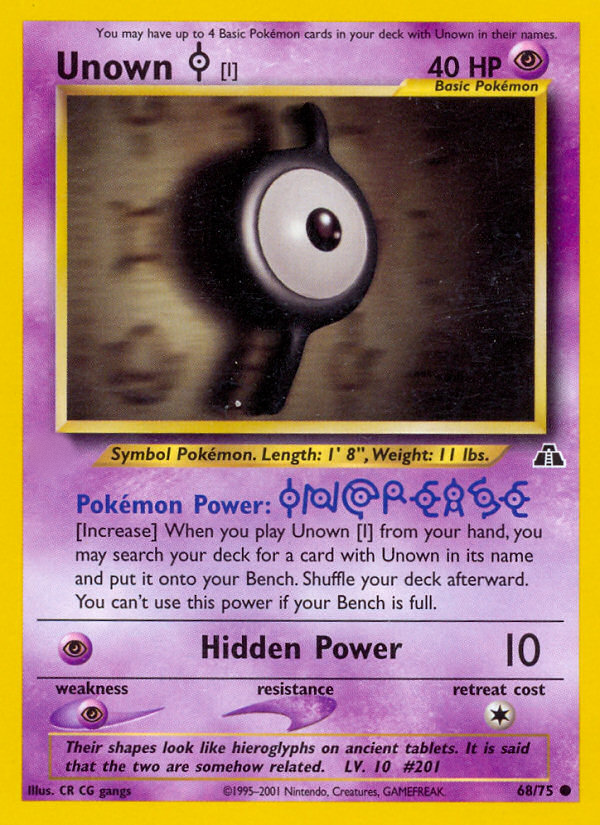 Unown [I] (68/75)  - Neo Discovery Unlimited