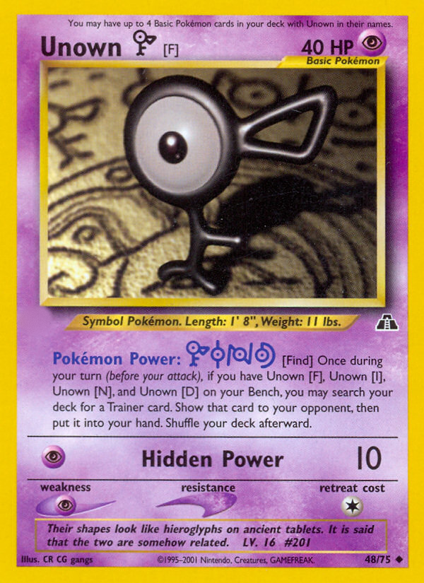Unown [F] (48/75)  - Neo Discovery Unlimited