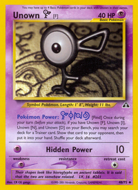 Unown [F] (48/75)  - Neo Discovery Unlimited