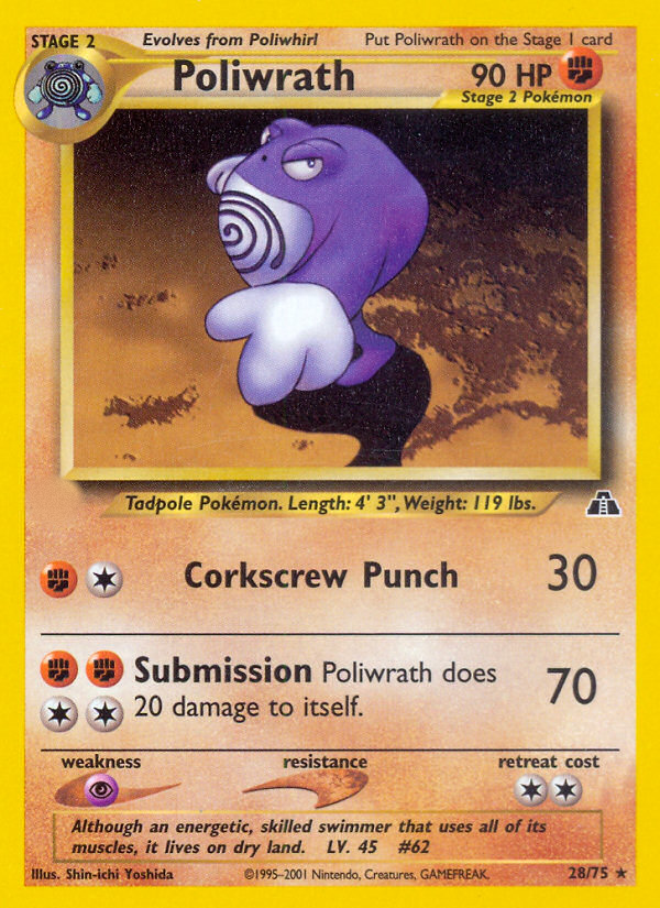 Poliwrath (28/75)  - Neo Discovery Unlimited