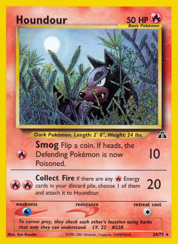 Houndour (24/75)  - Neo Discovery Unlimited