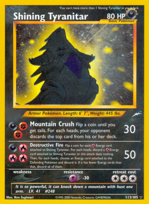 Shining Tyranitar (113/105)  - Neo Destiny