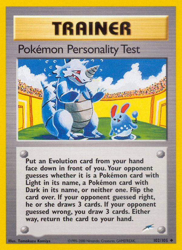 Pokemon Personality Test (102/105)  - Neo Destiny Unlimited