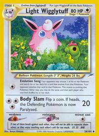 Light Wigglytuff (54/105)  - Neo Destiny Unlimited