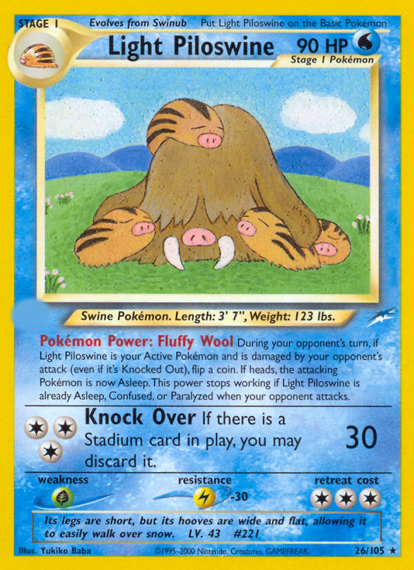 Light Piloswine (26/105)  - Neo Destiny Unlimited