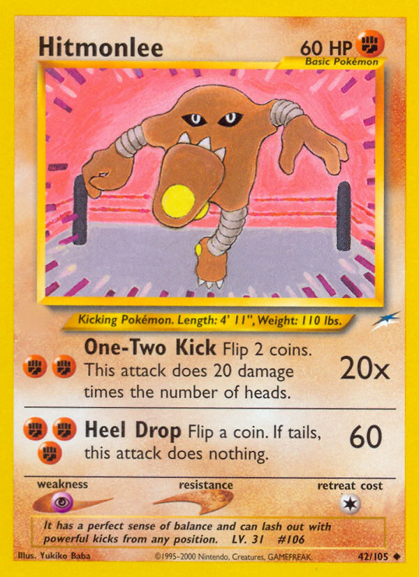 Hitmonlee (42/105)  - Neo Destiny Unlimited