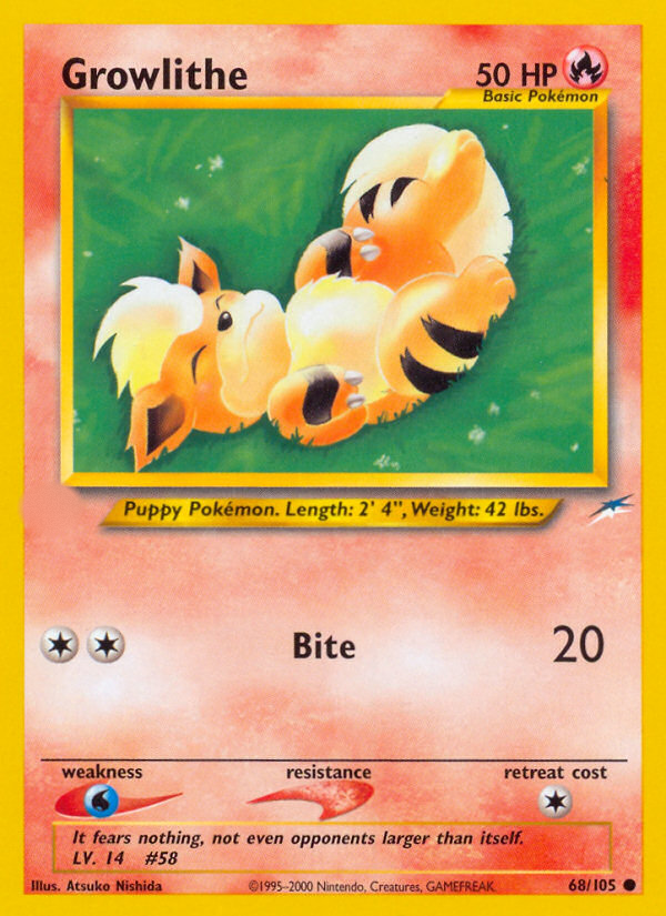 Growlithe (68/105)  - Neo Destiny Unlimited