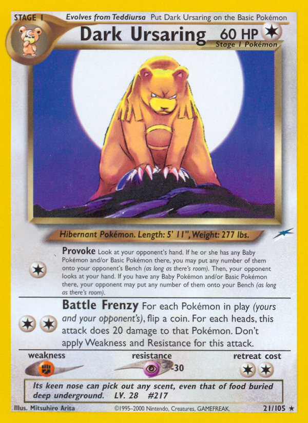 Dark Ursaring (21/105)  - Neo Destiny Unlimited