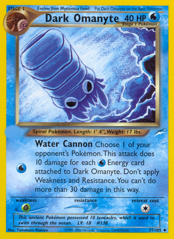 Dark Omanyte (37/105)  - Neo Destiny Unlimited