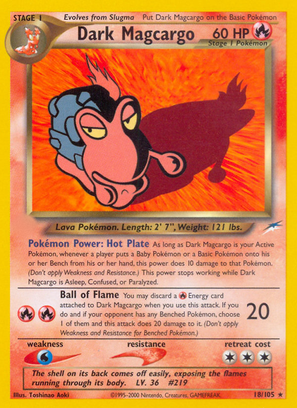 Dark Magcargo (18/105)  - Neo Destiny Unlimited