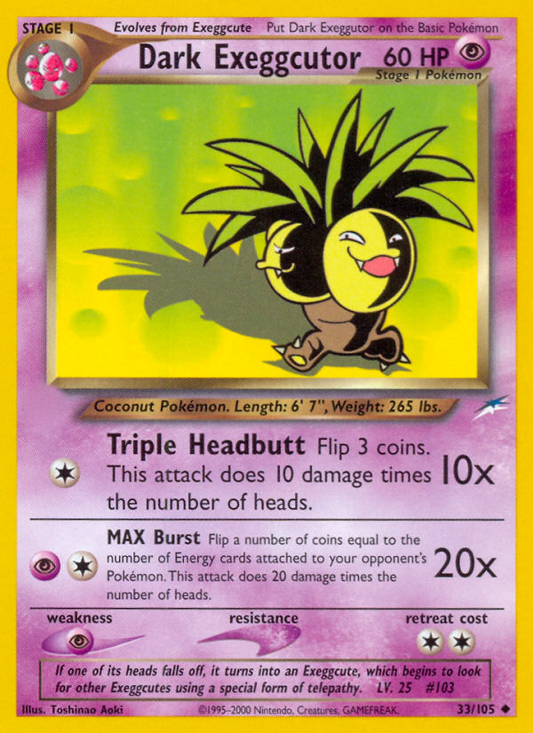 Dark Exeggcutor (33/105)  - Neo Destiny Unlimited