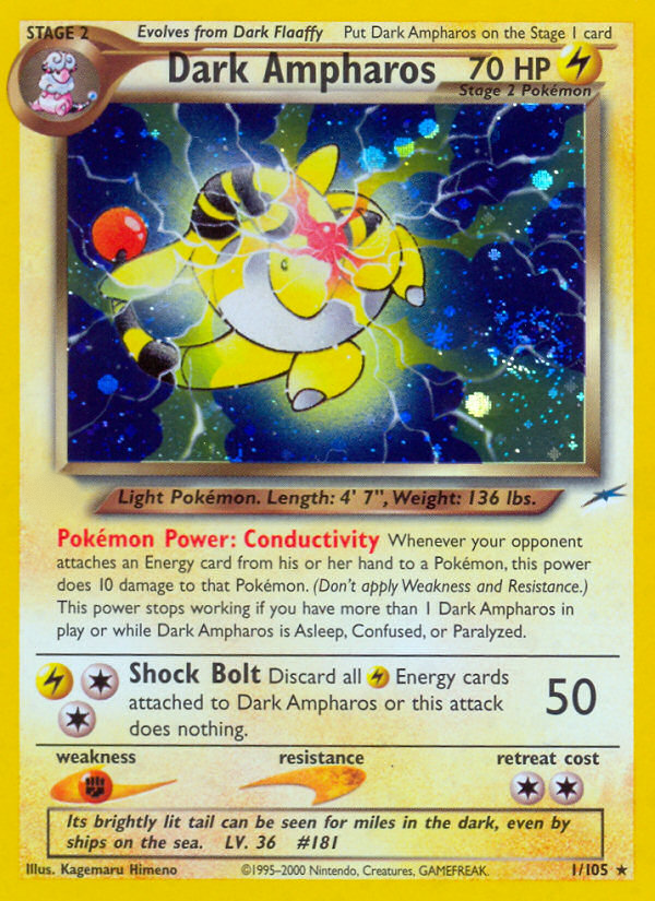 Dark Ampharos (1/105)  - Neo Destiny