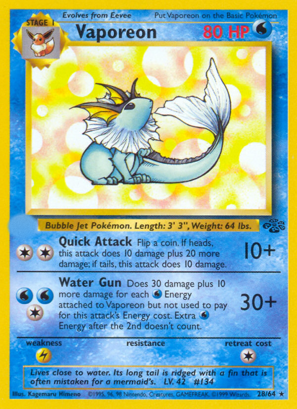 Vaporeon (28/64)  - Jungle Unlimited