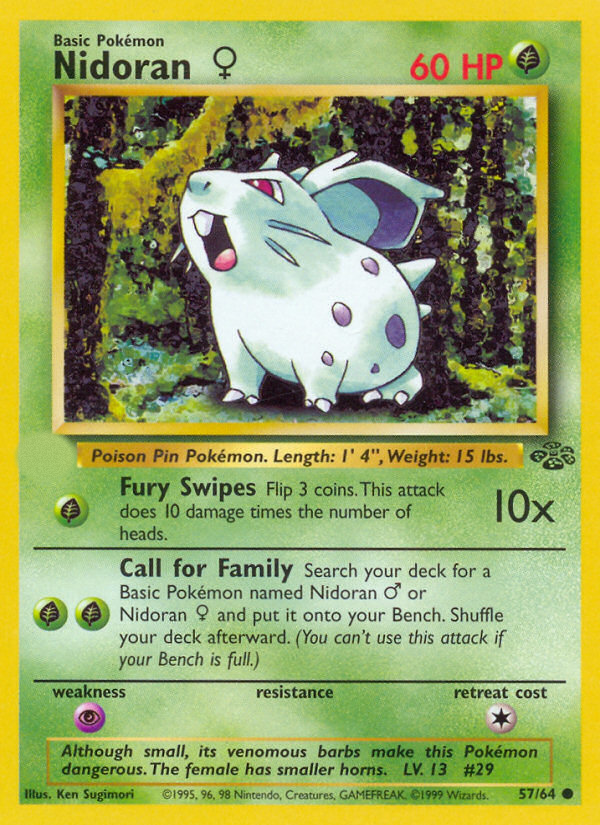 Nidoran F (57/64)  - Jungle Unlimited