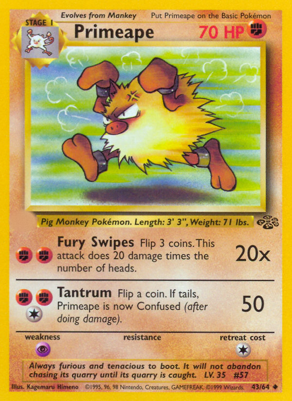 Primeape (43/64)  - Jungle Unlimited