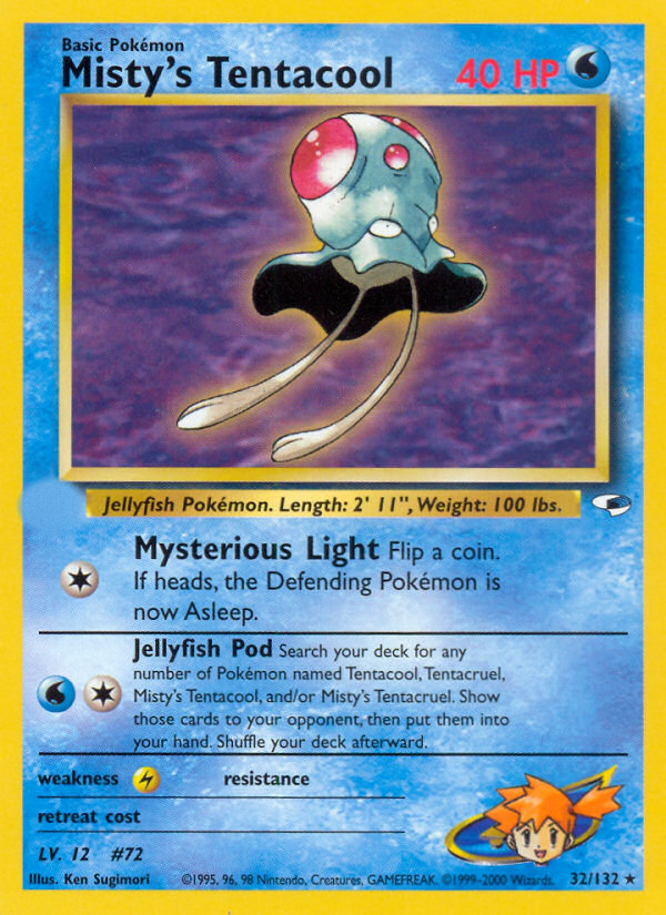 Misty's Tentacool (32/132)  - Gym Heroes Unlimited