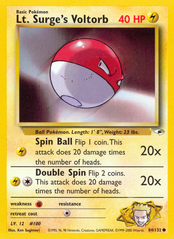 Lt. Surge's Voltorb (84/132)  - Gym Heroes Unlimited
