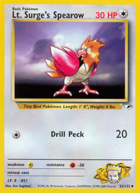 Lt. Surge's Spearow (52/132)  - Gym Heroes Unlimited
