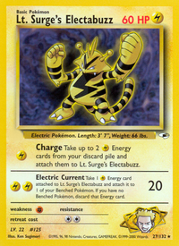 Lt. Surge's Electabuzz (27/132)  - Gym Heroes Unlimited