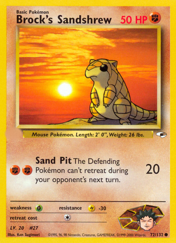 Brock's Sandshrew (72/132)  - Gym Heroes Unlimited