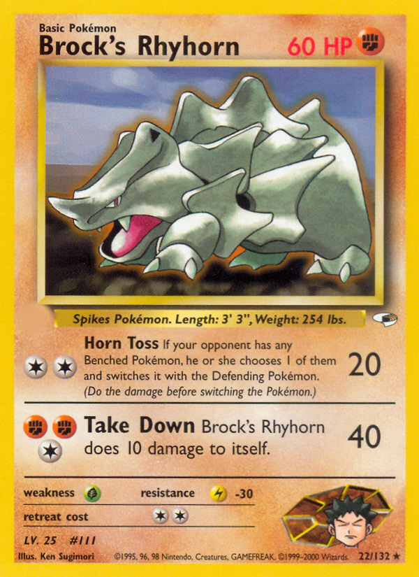 Brock's Rhyhorn (22/132)  - Gym Heroes Unlimited