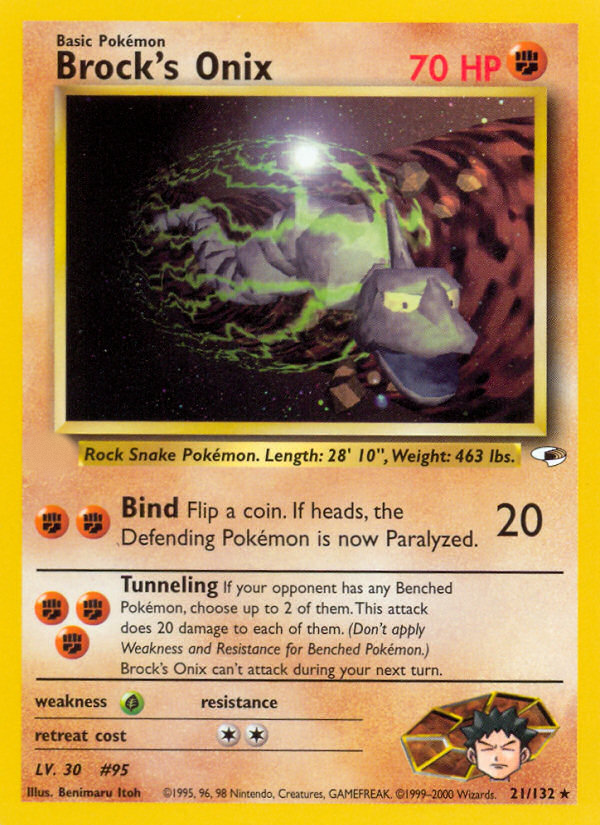 Brock's Onix (21/132)  - Gym Heroes Unlimited