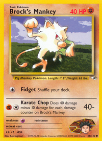 Brock's Mankey (68/132)  - Gym Heroes Unlimited