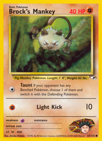 Brock's Mankey (67/132)  - Gym Heroes Unlimited