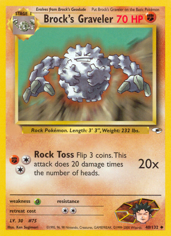 Brock's Graveler (40/132)  - Gym Heroes Unlimited