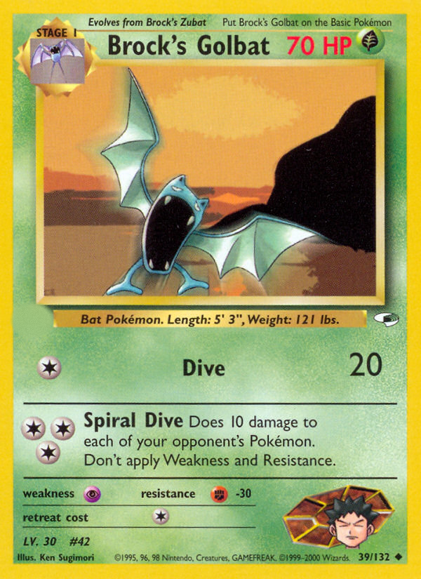Brock's Golbat (39/132)  - Gym Heroes Unlimited