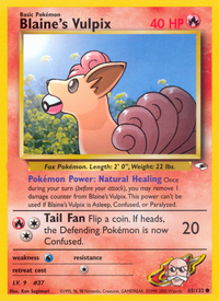 Blaine's Vulpix (65/132)  - Gym Heroes Unlimited