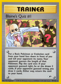 Blaine's Quiz # (97/132)  - Gym Heroes Unlimited