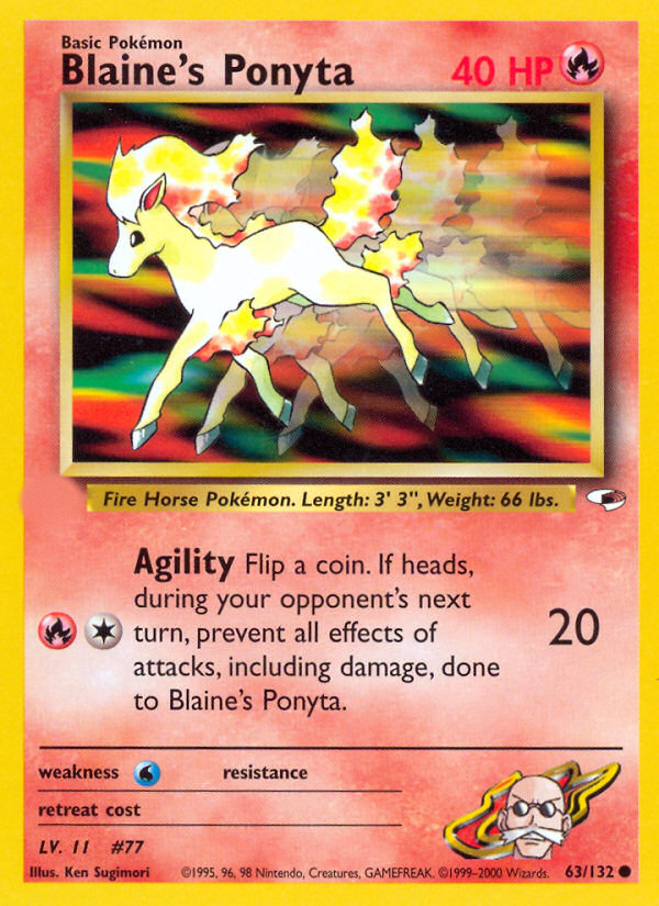 Blaine's Ponyta (63/132)  - Gym Heroes Unlimited