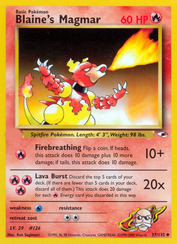 Blaine's Magmar (37/132)  - Gym Heroes Unlimited