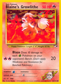 Blaine's Growlithe (62/132)  - Gym Heroes Unlimited