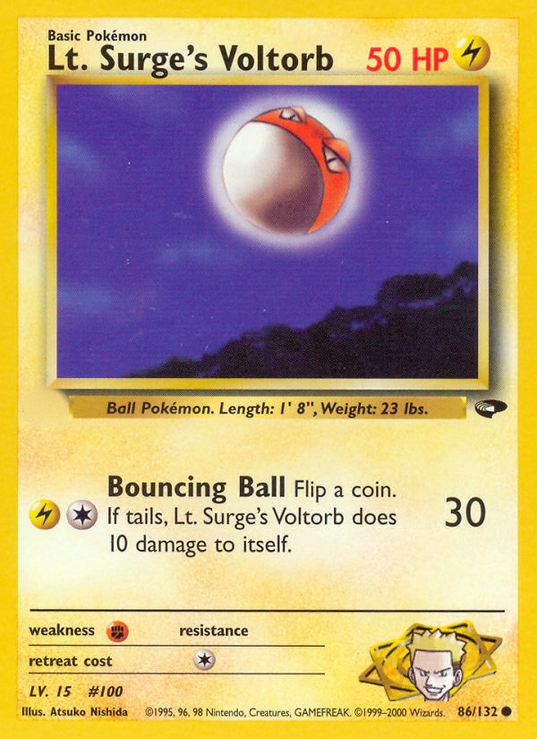 Lt. Surge's Voltorb (86/132)  - Gym Challenge Unlimited