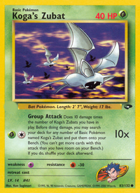 Koga's Zubat (83/132)  - Gym Challenge Unlimited
