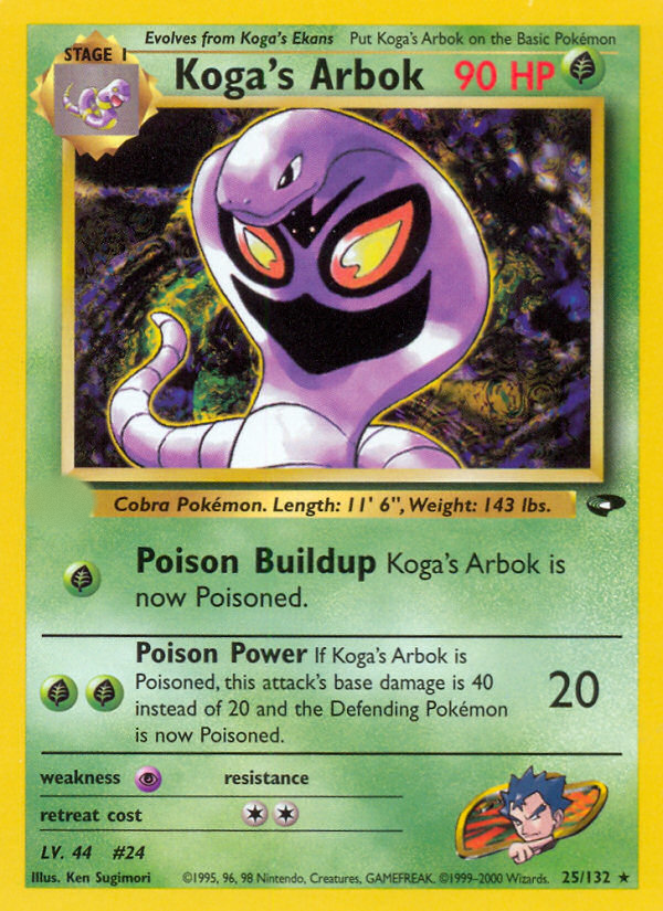 Koga's Arbok (25/132)  - Gym Challenge Unlimited