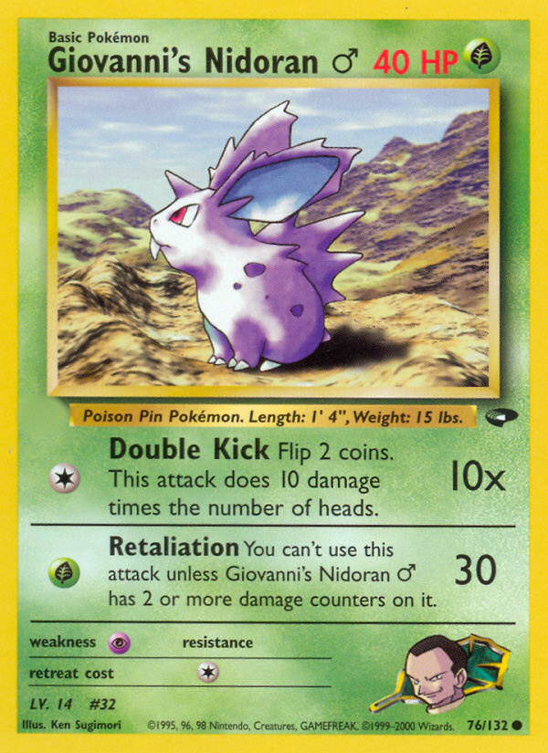 Giovanni's Nidoran M (76/132)  - Gym Challenge Unlimited