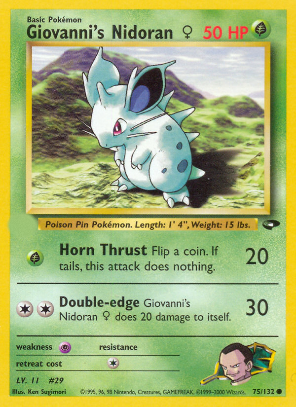 Giovanni's Nidoran F (75/132)  - Gym Challenge Unlimited