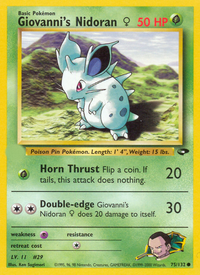 Giovanni's Nidoran F (75/132)  - Gym Challenge Unlimited