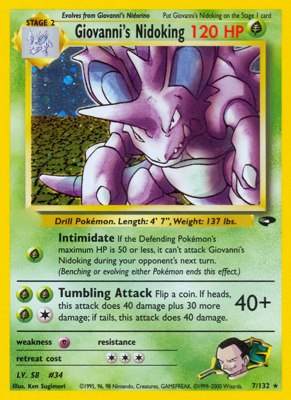 Giovanni's Nidoking (7/132)  - Gym Challenge