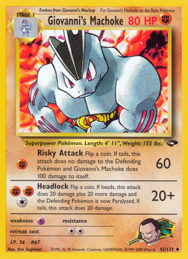 Giovanni's Machoke (42/132)  - Gym Challenge Unlimited