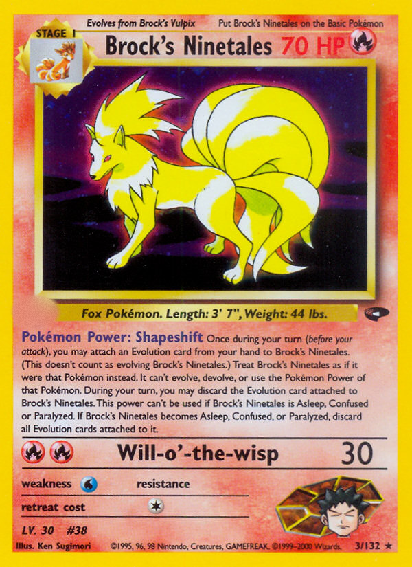 Brock's Ninetales (3/132)  - Gym Challenge