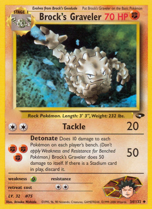 Brock's Graveler (34/132)  - Gym Challenge Unlimited