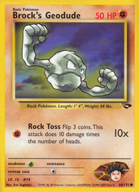 Brock's Geodude (68/132)  - Gym Challenge Unlimited