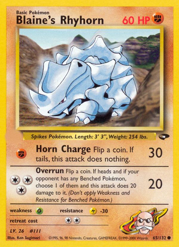 Blaine's Rhyhorn (65/132)  - Gym Challenge Unlimited